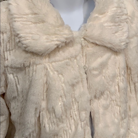 Peace of cake faux fur sequin jacket size 2/4 - Picture 2 of 8